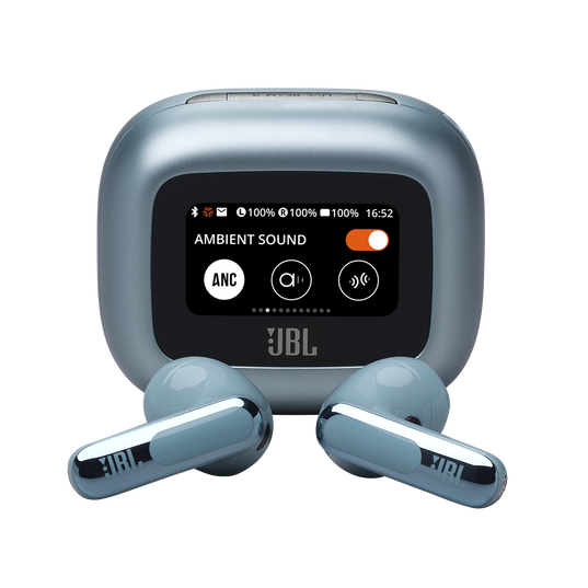 JBL Live Flex 3 True Wireless Adaptive Noise Cancelling Earbuds with Smart Charging Case Blue