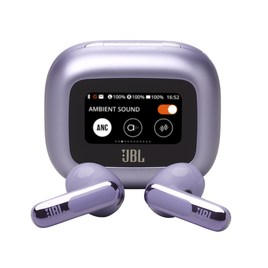 JBL Live Flex 3 True Wireless Adaptive Noise Cancelling Earbuds with Smart Charging Case Purple