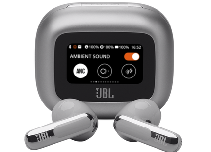 JBL Live Flex 3 True Wireless Adaptive Noise Cancelling Earbuds with Smart Charging Case Silver