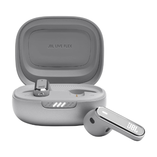 JBL Live Flex True Wireless Adaptive Noise Cancelling Earbuds Silver