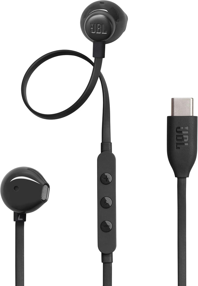 JBL T305C USB-C Hi-Res In-Ear Headphones Black