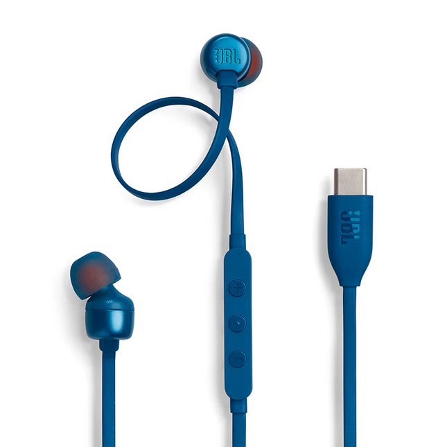 JBL T310C USB-C Hi-Res In-Ear Headphones Blue