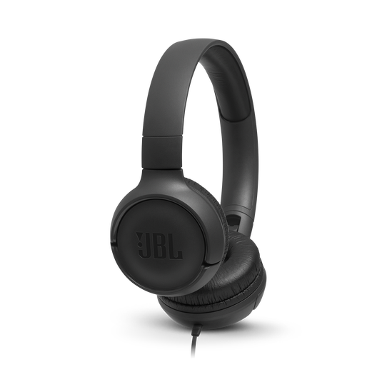 JBL T500 Wired On-Ear Pure Bass Headphones Black