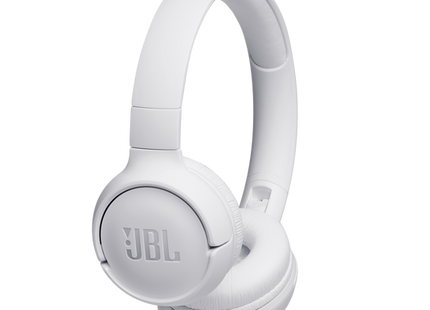 JBL T500 Wired On-Ear Pure Bass Headphones White