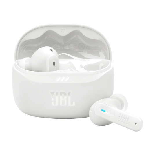 JBL Tune Beam 2 True Wireless Noise Cancelling with JBL Spatial Sound Technology Earbuds White