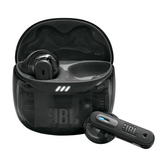JBL Tune Flex 2 Ghost Edition True Wireless Noise Cancelling with JBL Spatial Sound Technology Earbuds Black
