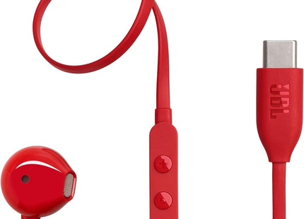 JBL T305C USB-C Hi-Res In-Ear Wired Headphones Red