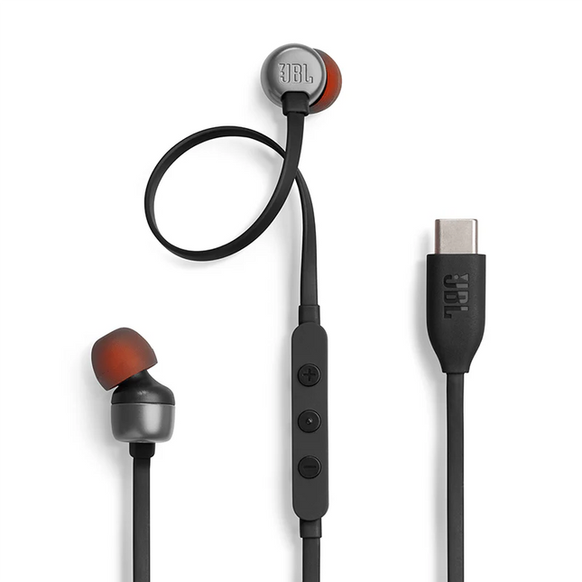 JBL T310C USB-C Hi-Res In-Ear Wired Headphones Black