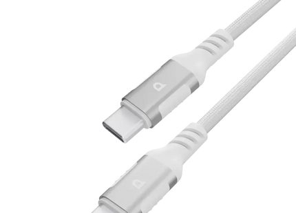 Powerology Power Sync Weave USB-C to USB-C PD 60W 1.2M Cable Light Grey