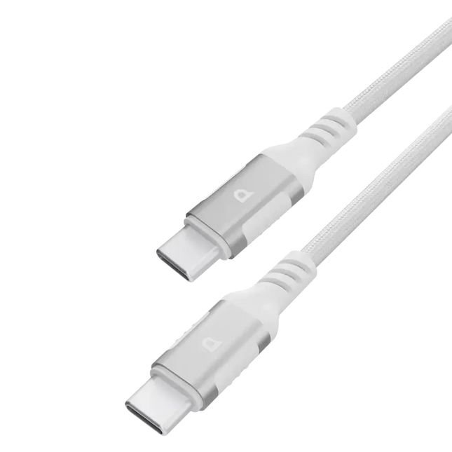 Powerology Power Sync Weave USB-C to USB-C PD 60W 1.2M Cable Light Grey