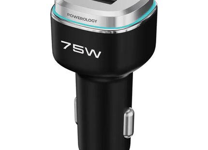 Powerology 75W Dual-Port High-Power Car Charger