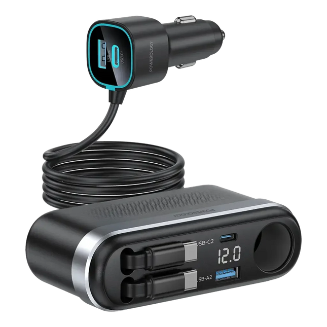 Powerology CURRNEX 60W MULTI-PORT CAR CHARGER