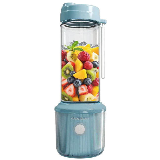 Powerology Press & Refresh Portable Blender Light Blue