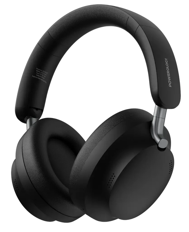 POWEROLOGY SOLIV HYBRID ANC & ENC HEADPHONES Casque ENC hybride Black