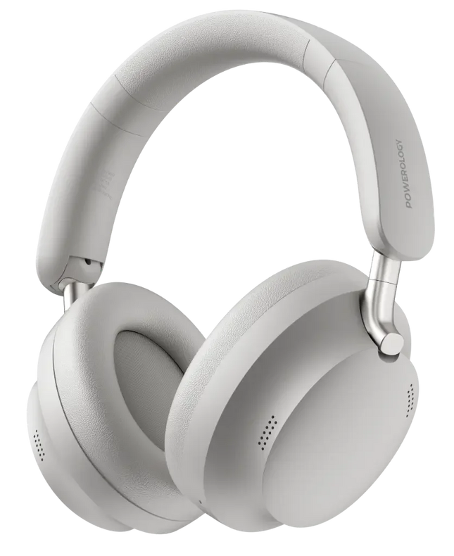 POWEROLOGY SOLIV HYBRID ANC & ENC HEADPHONES Casque ENC hybride Grey