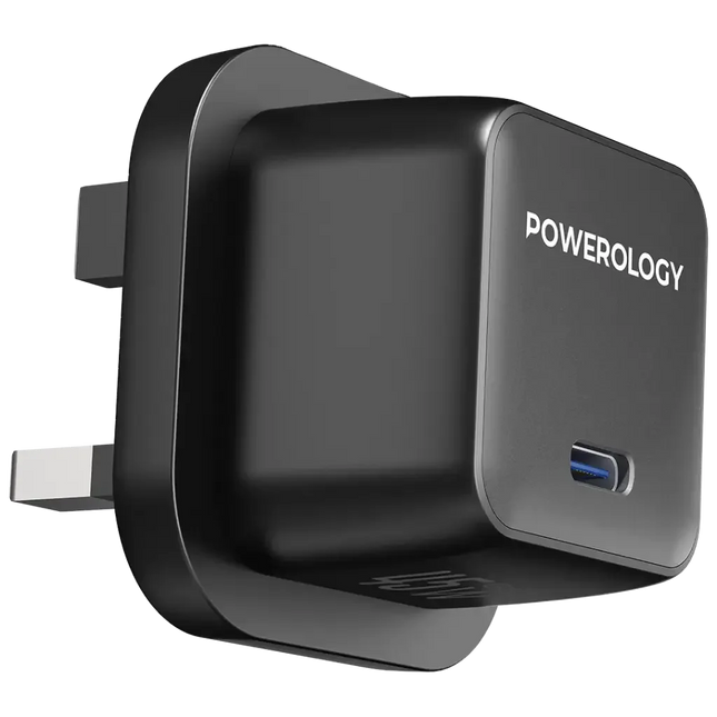 Powerology Volt-X 25W Mini Gan Wall Charger Chargeur Mini Gan 25W