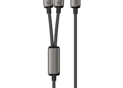 Powerology Zinco Series 2-IN-1 Dual USB-C Cable