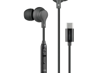 Powerology Type-C In-Ear Stereo Earphones Black