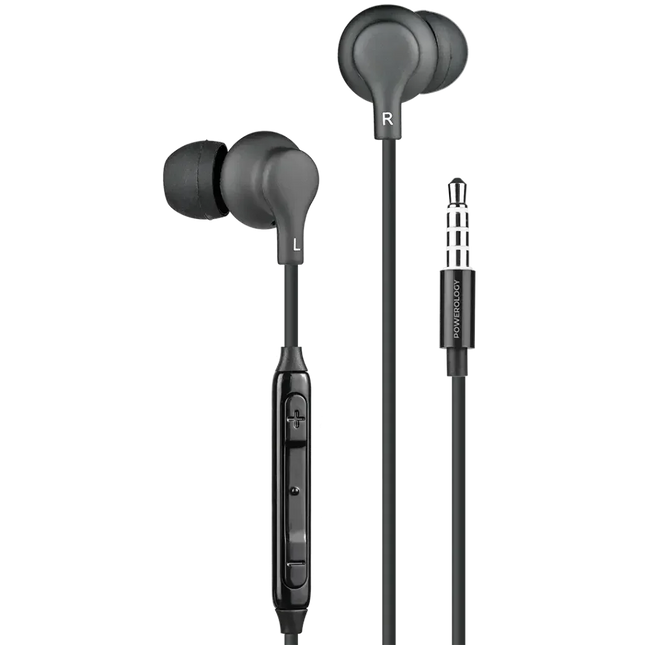 Powerology 3.5mm In-Ear Stereo Earphones Black