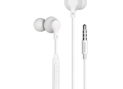 Powerology 3.5mm In-Ear Stereo Earphones White