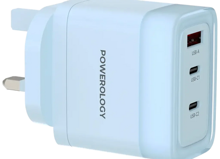 Powerology Lunex Series Fast Charging Adapter PD 65W Blue