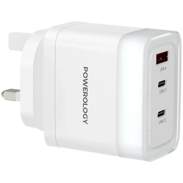 Powerology Lunex Series Fast Charging Adapter PD 65W White