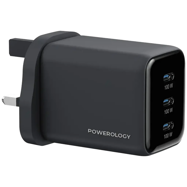 Powerology Volt-X 100W Multi-Port Gan Wall Charger