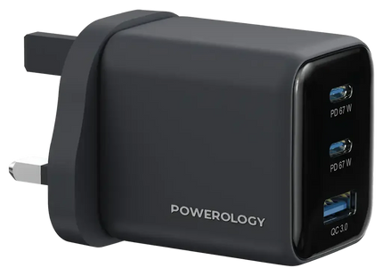 Powerology Volt-X 67W Multi-Port Gan Wall Charger