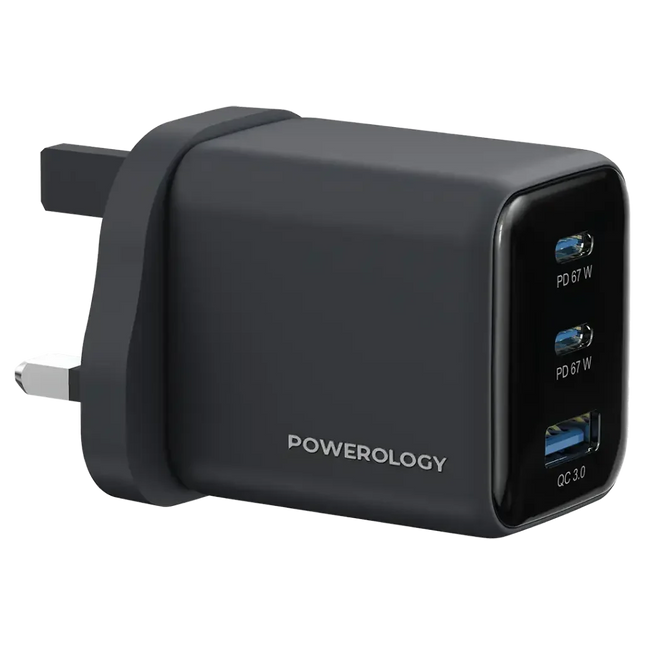 Powerology Volt-X 67W Multi-Port Gan Wall Charger