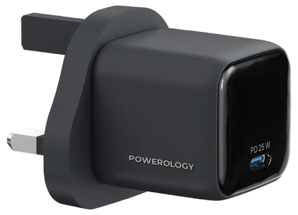Powerology Volt-X 25W Mini Gan Wall Charger Chargeur Mini Gan 25W