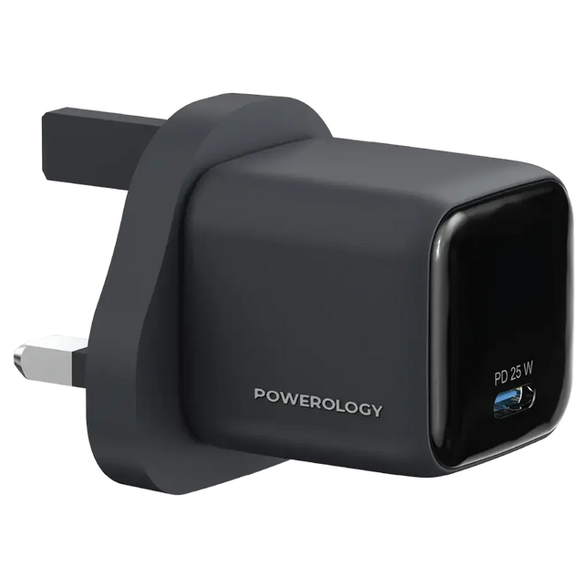 Powerology Volt-X 25W Mini Gan Wall Charger Chargeur Mini Gan 25W