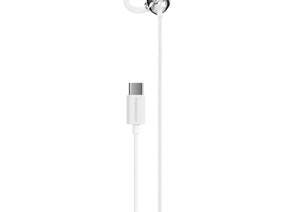Powerology Voro Single-Sided Clip-On Wired Earphone White