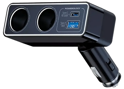 Powerology Brio 54W Multi-Port Car Charger