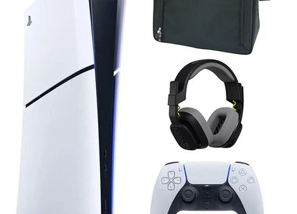 Playstation 5 Slim Digital Edition Console + Astro A10 PS Salvage Black + Carrying Case