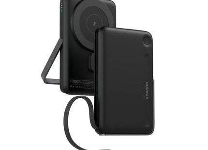 Porodo 10000mAh Power Bank Built-In Type-C & Stand Black