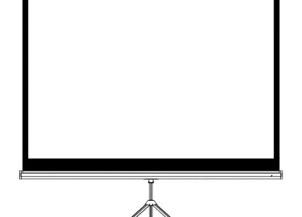 Porodo 100" Tripod Projection Screen White