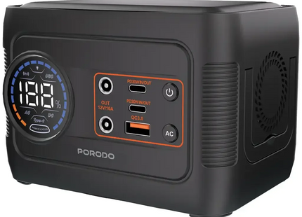 Porodo 150W Forcebase Portable Power Station Gray & Black