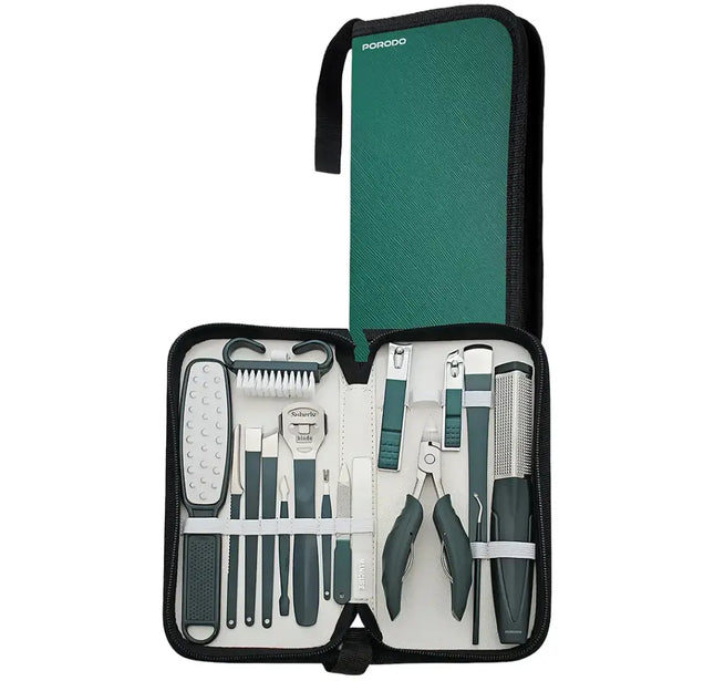 Porodo 16-In-1 Portable Nail Clipper Set Green