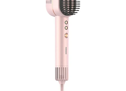 Porodo 2-In-1 Hair Dryer & Straightener Brush with Smart Temperature Pink