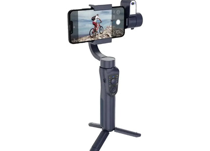 Porodo 3-Axis Ai Tracker & Light Gimbal Stabilizer Black