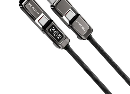 Porodo 4-IN-1 High-Speed Charging Cable Gray
