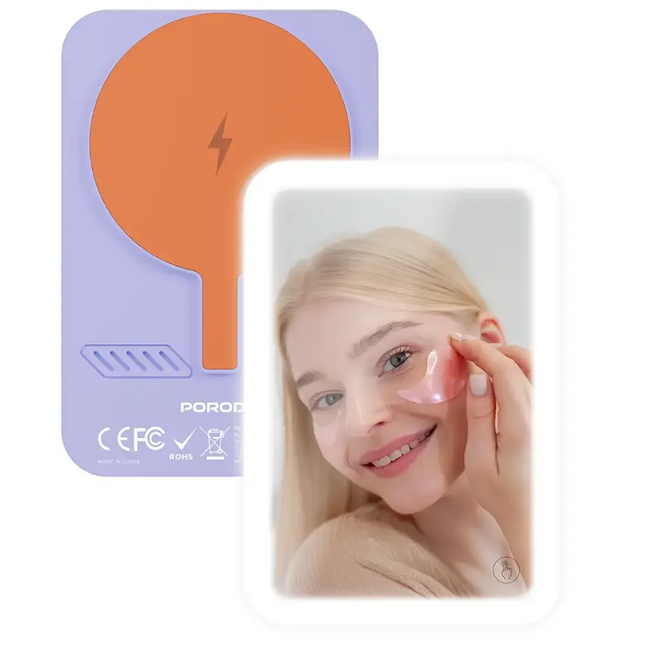Porodo 5000mAh MagSafe Power Bank Mirror + Dynamic Light Modes