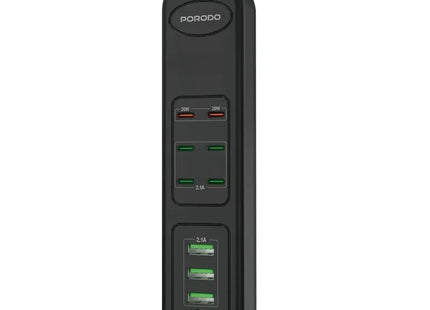 Porodo 50W Multi-Port USB Charging HUB Black