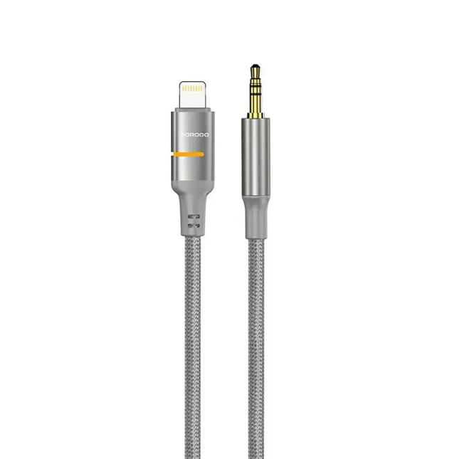 Porodo AUX to Lightning LED Light Cable Gray