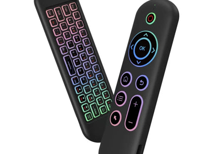 Porodo Air Mouse Remote Mini Keyboard 6-Axis Gyro Sensor Black