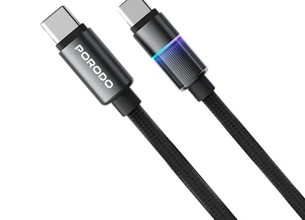 Porodo Aluminum Cable USB-C To USB-C Cable 240W Black