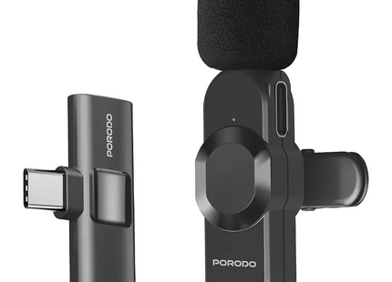 Porodo Audix Lavalier Microphone Black