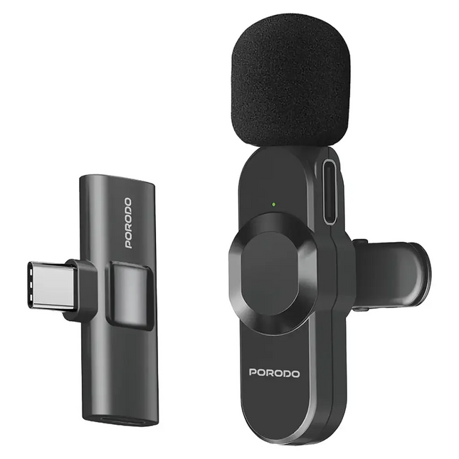 Porodo Audix Lavalier Microphone Black