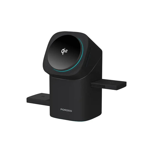 Porodo Auto Rotate & Slide Qi2 Magsafe Charging Black
