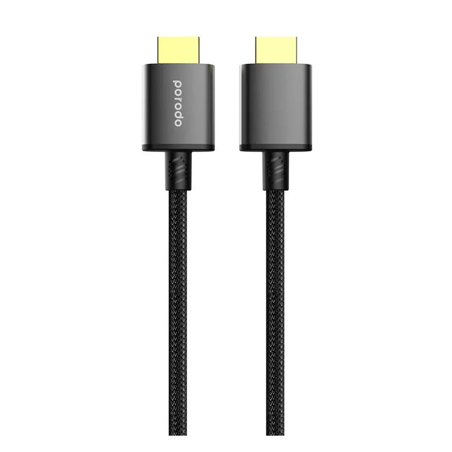 Porodo Braided HDMI Ultra HD Cable (1.8m/6ft) Black